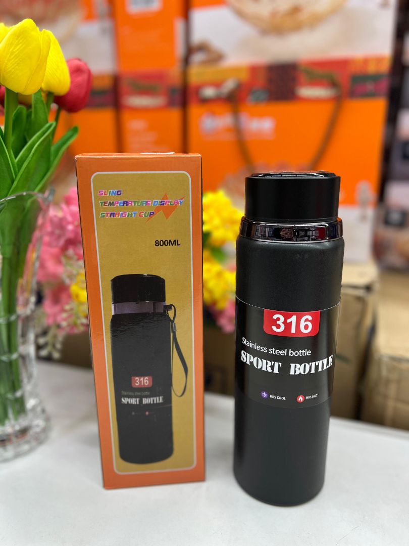 Термос 800мл черный 